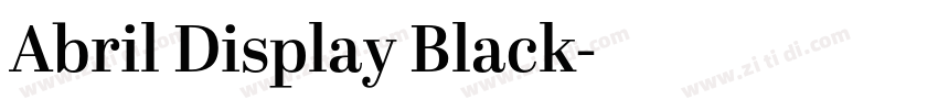 Abril Display Black字体转换